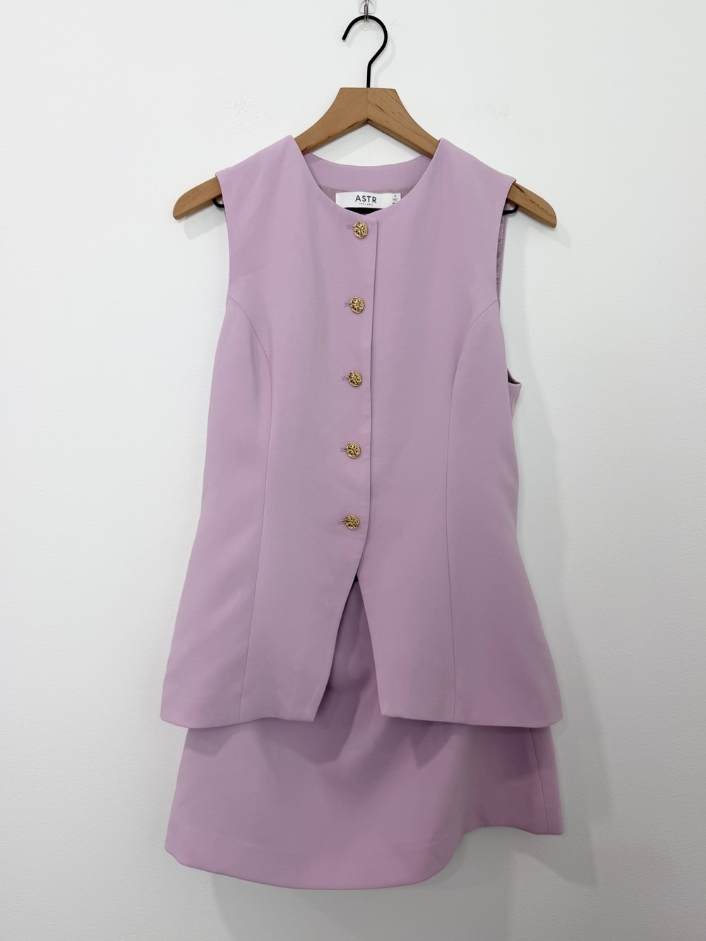 Astr Dilone Vest Mini Dress Lilac Purple Size Medium - Picture 2 of 8